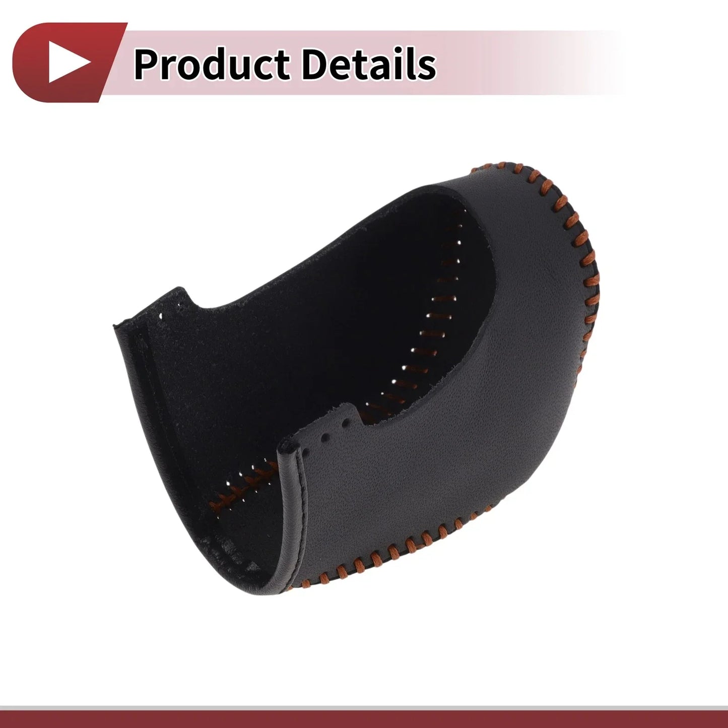 Car Gear Shift Knob Cover for Hyundai Sonata 2011-2014 Black Brown Faux Leather