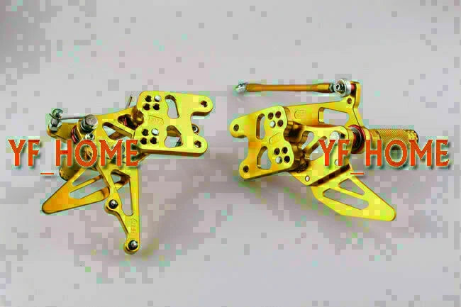 Gold Rear Set Foot Pegs for Suzuki GSXR1000 (2007-2008)