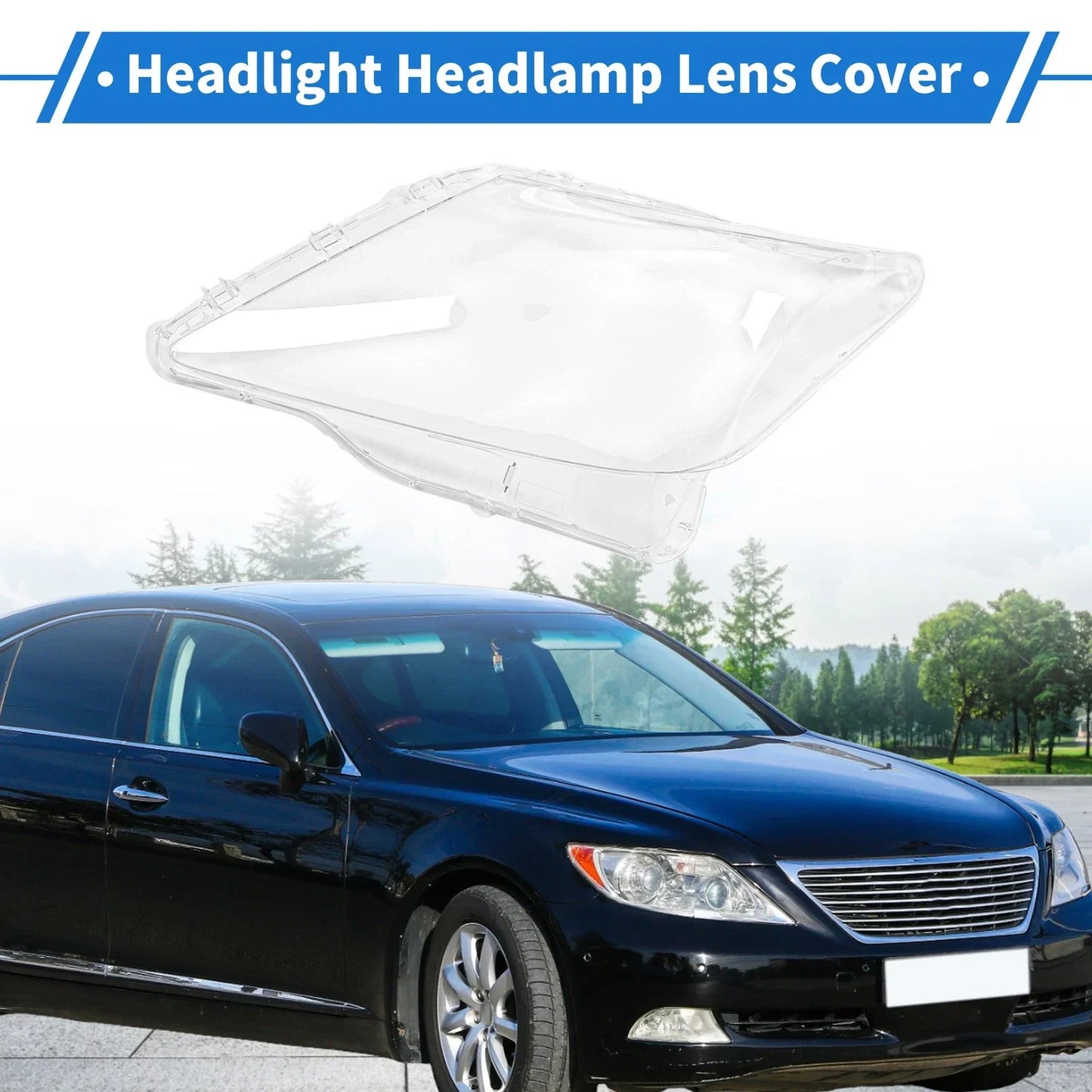 Car Front Left Headlight Lens Cover for Lexus LX570 (2007-2012)
