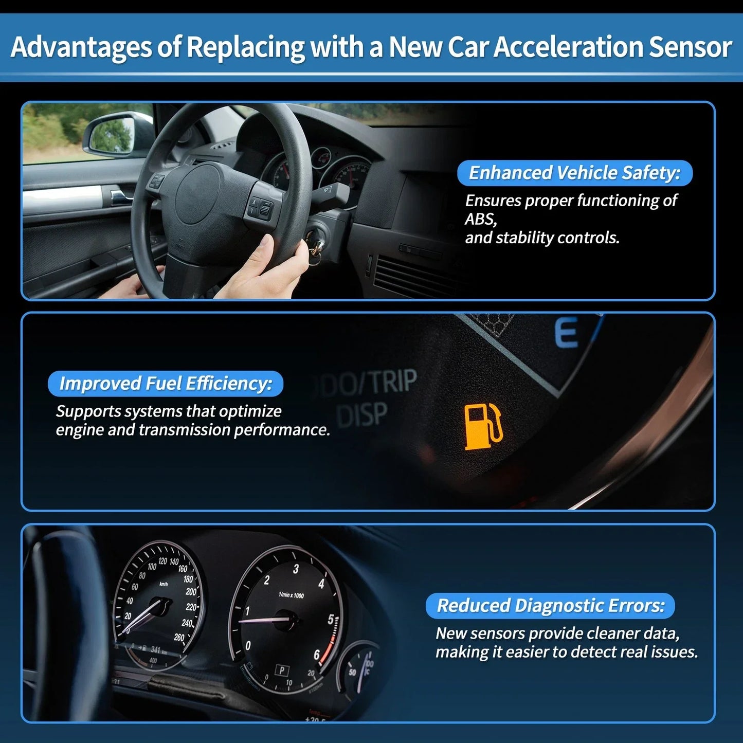 Acceleration Crash Sensor for Ram 2500 3500 6.4L 6.7L Diesel (2014-2024)