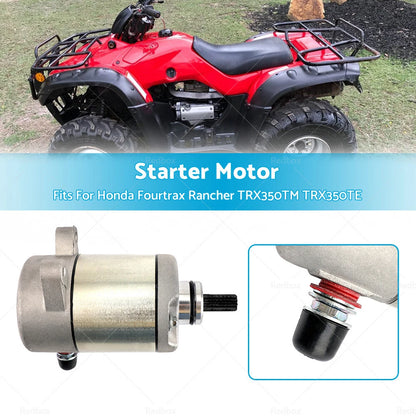 9 Tooth Electric Starter Motor for Honda TRX350 Fourtrax Rancher (2000-2006)