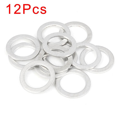 12 x M20 Silver Tone Oil Drain Plug Gaskets for Honda (94109-20000)