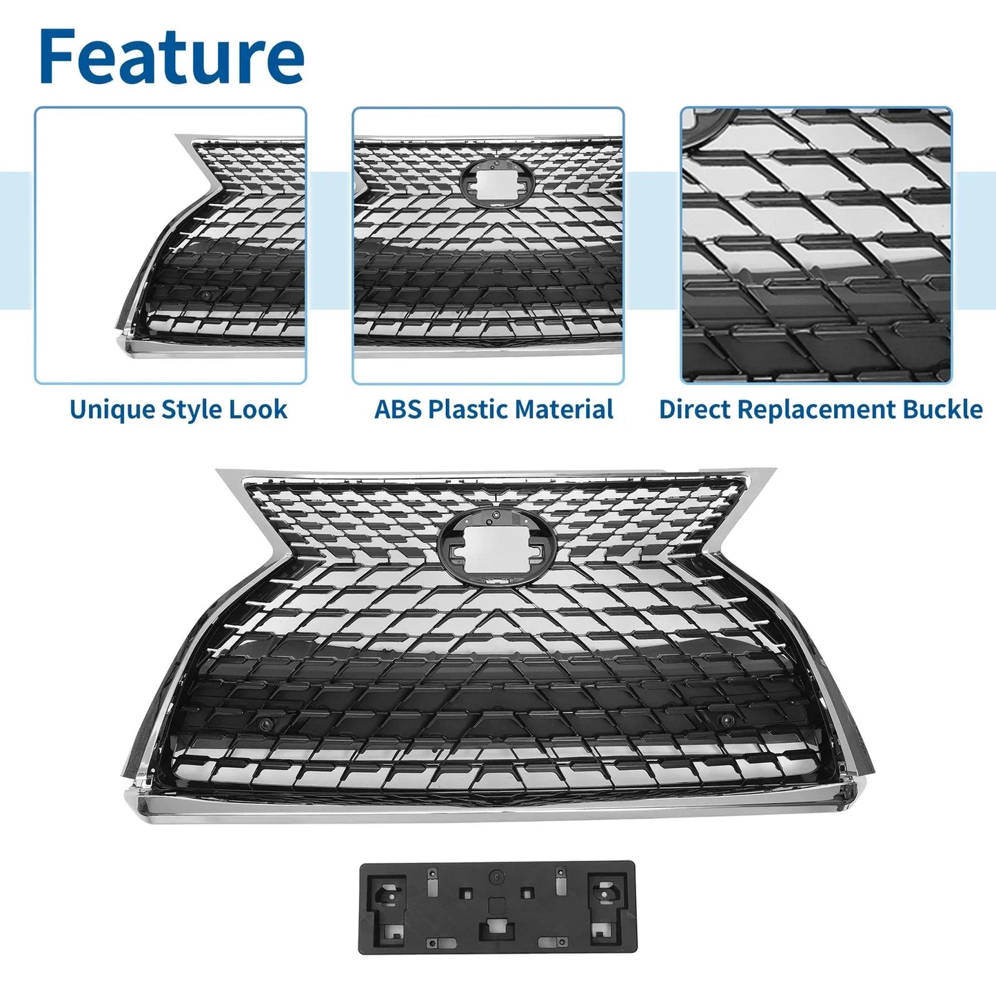 Front Hood Bumper Grille for Lexus RX 350 F Sport (2020-2022)