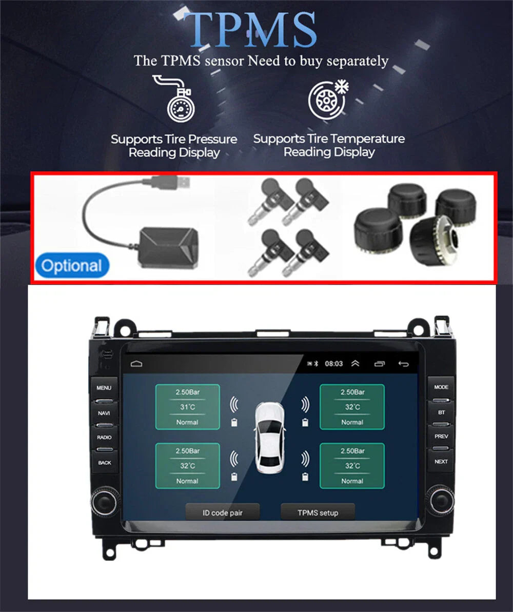 9'' Car Stereo Radio GPS for Benz Sprinter W169 W245 W639 W906 Viano (2006-2018)