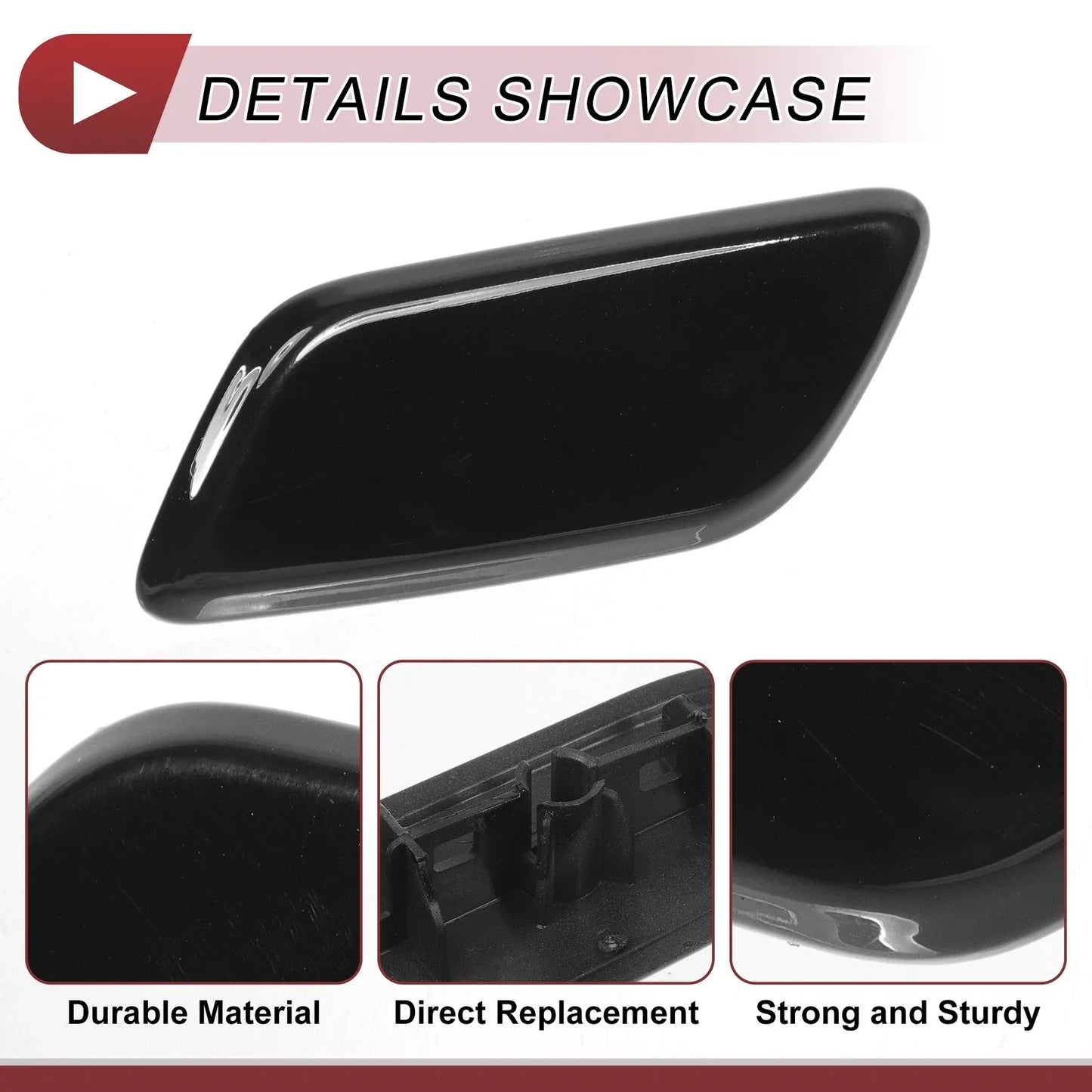 Front Left Washer Nozzle Cover for Lexus LX570 (2013-2015) - Black 1 x Cap