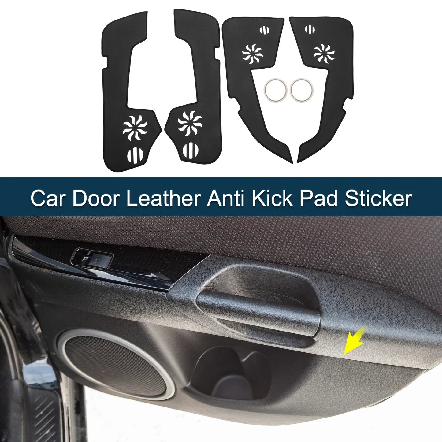 Car Door Leather Anti-Kick Pad Sticker for Mercedes-Benz E Class (2010)
