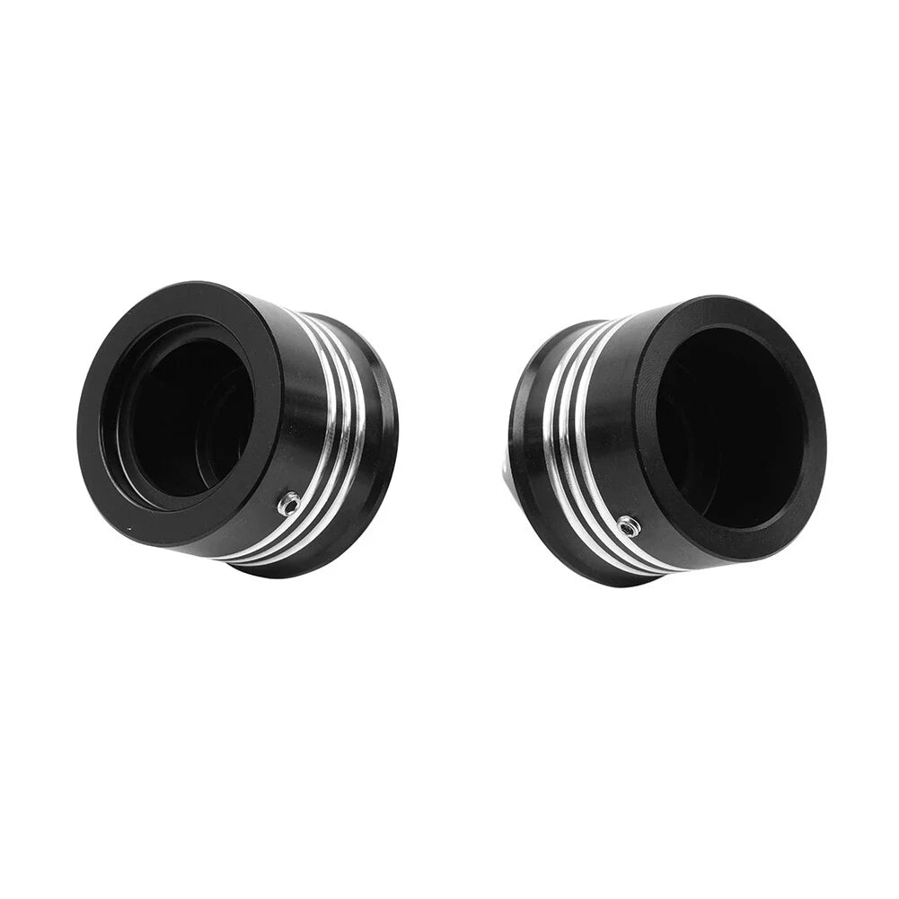 Black & White Front Axle Cap Nuts for Harley Touring Dyna Road King