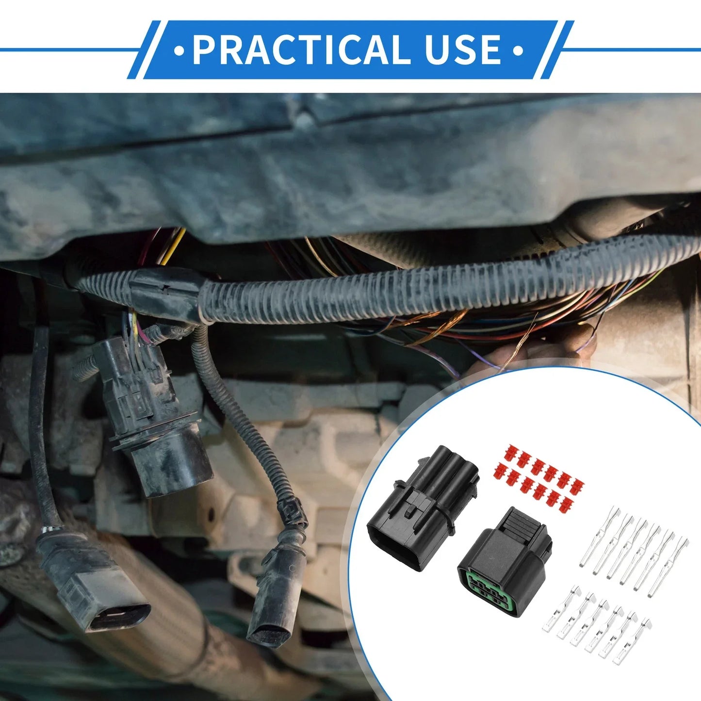6 Pin Headlight Socket Connector for Hyundai Elantra & Kia (2011-2016)