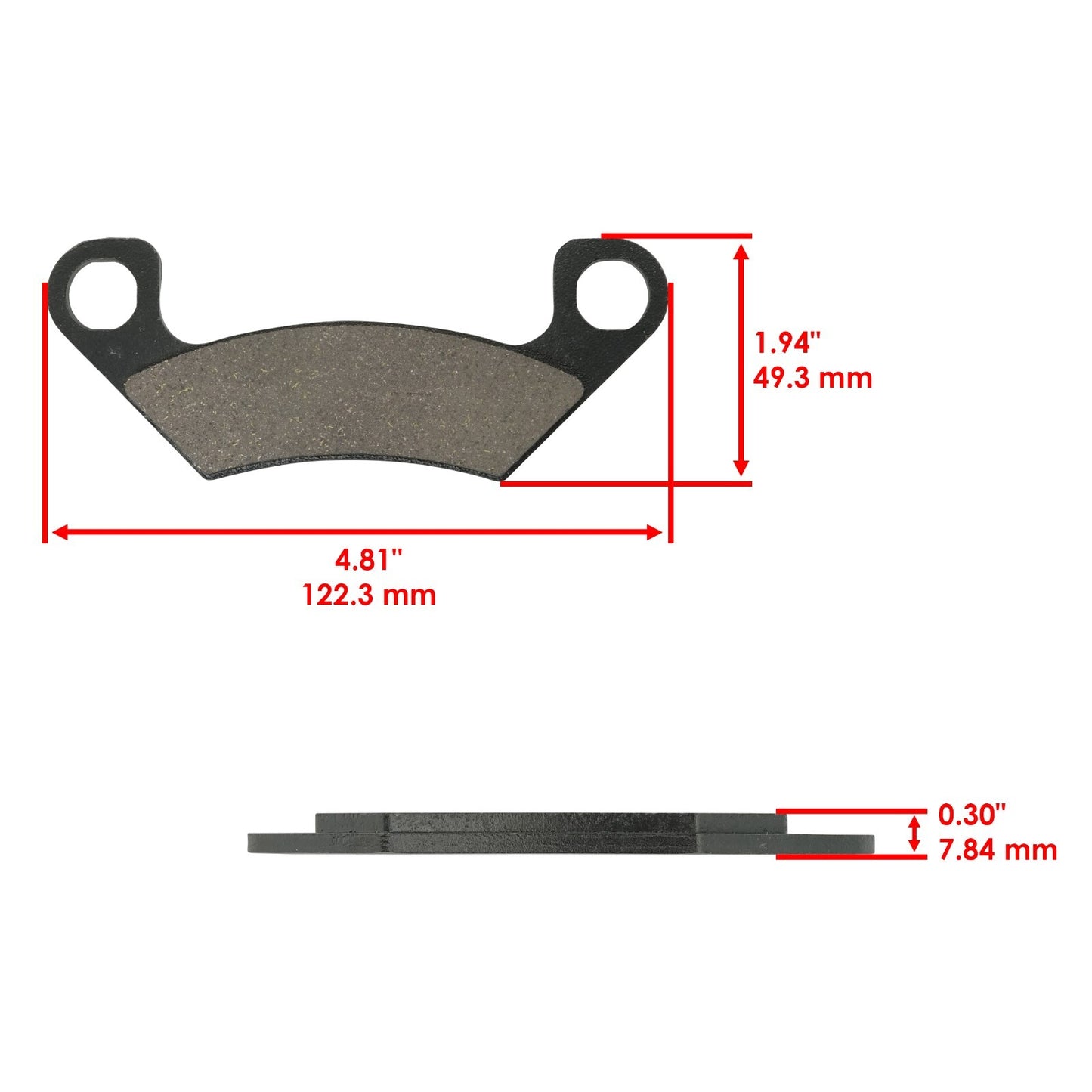 Brake Pads Rear Left and Right Replacement Kit for John Deere (2008–2010)