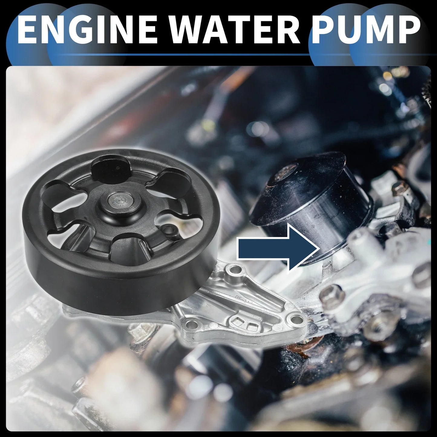 Water Pump for Honda CR-V 2002-2006 with Rubber Ring Kit