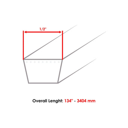 Deck Belt Replacement for MTD Troy-Bilt Cub Cadet 50 Inch Deck (2013–2019)
