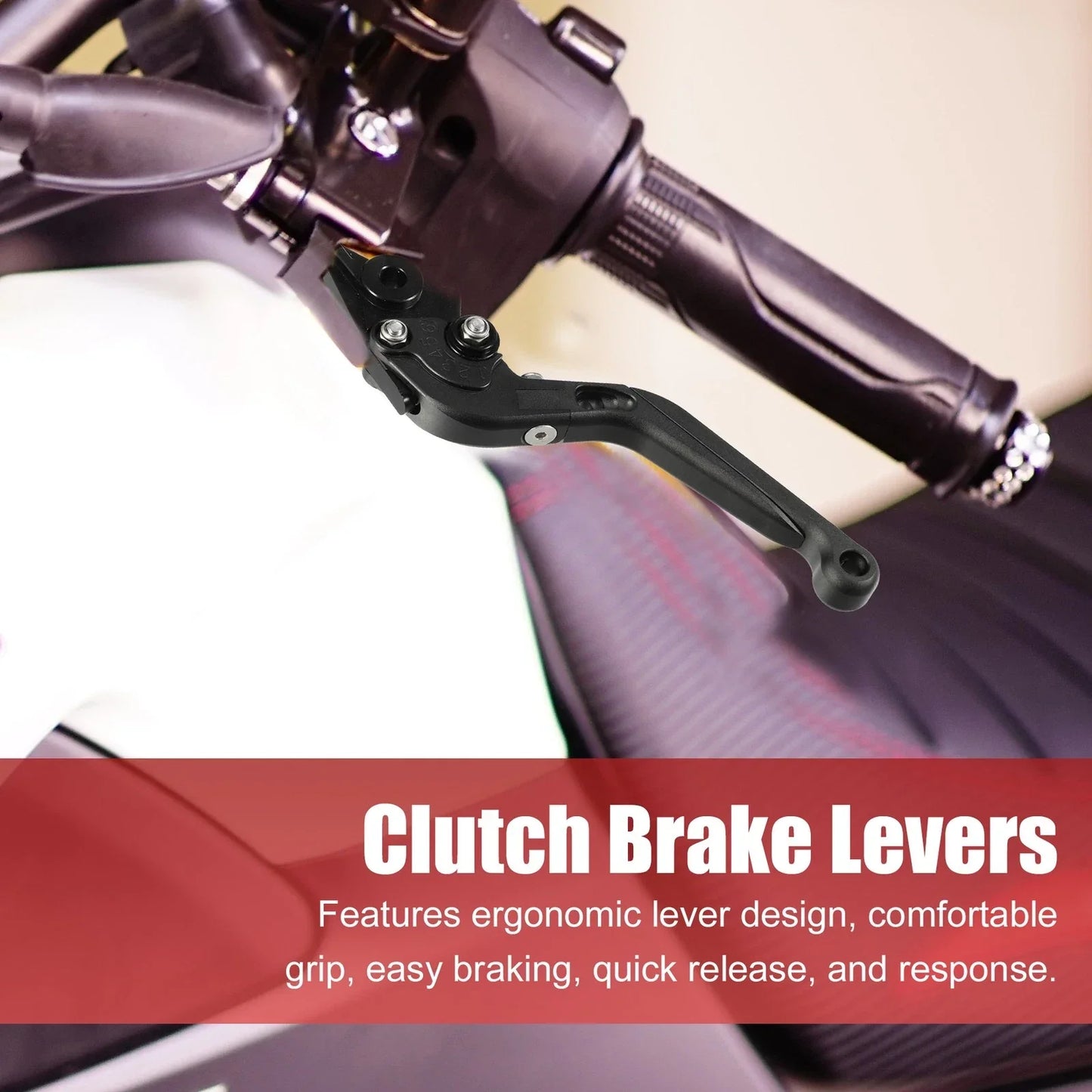 Folding Brake Clutch Levers 1 Pair for Honda 250 (2017-2021) Black