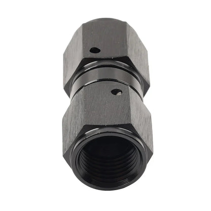 6AN Female to Female Swivel Coupler Union Fitting Adapter - Aluminum Black