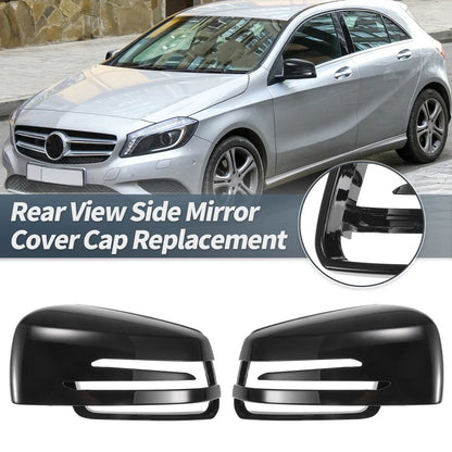 Rearview Mirror Cover Cap Gloss Black for Mercedes-Benz W176 W204 W212 W211