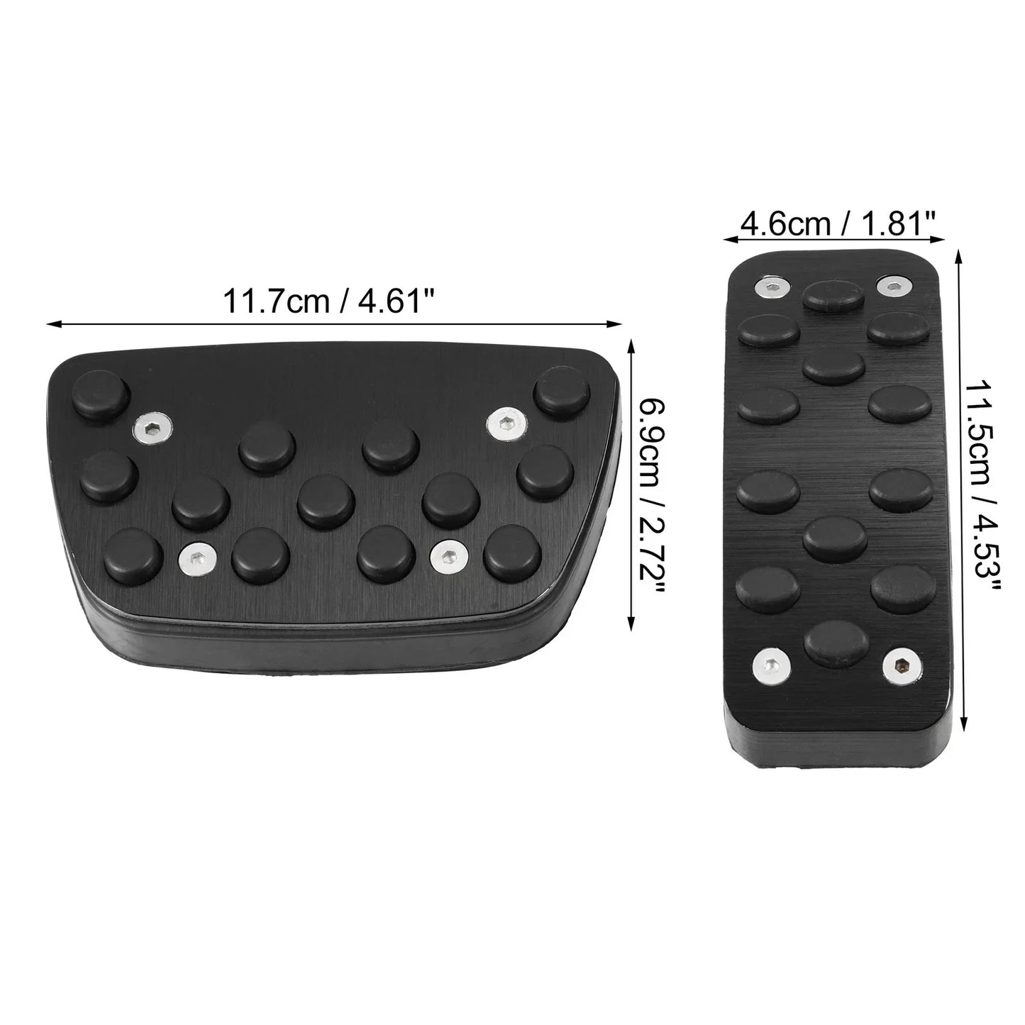 2 x Car Brake Gas Accelerator Pedal Covers for Toyota Camry (2012-2017) Black