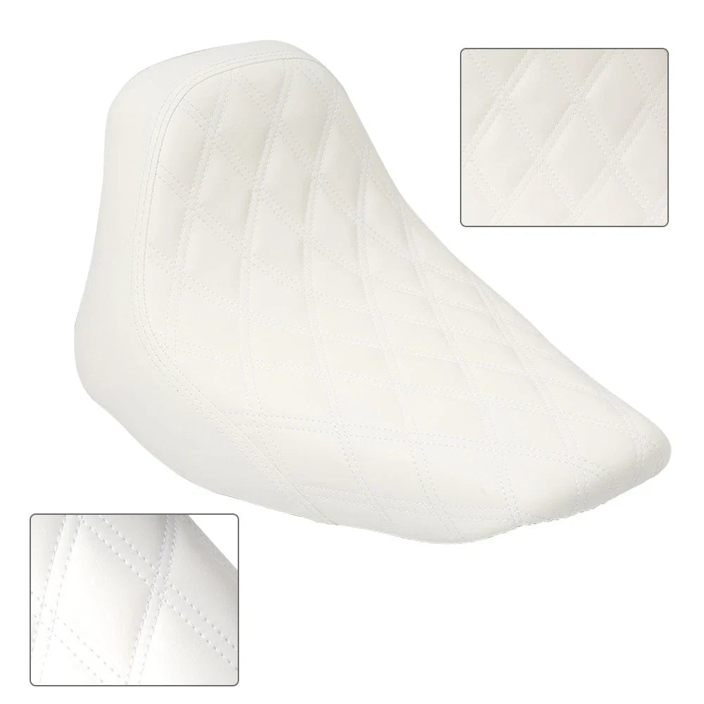 Rider Driver Seat Cushion White for Harley Heritage Softail FLSTC (2006-2017)