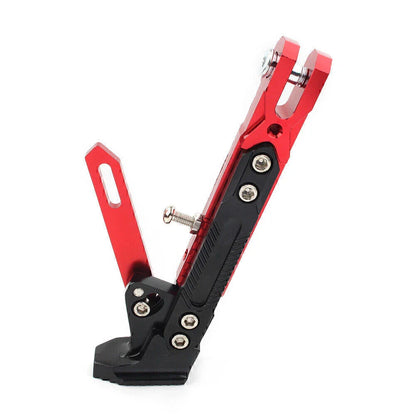 Stainless Steel Adjustable Kickstand for Motorbike Side Support Stand RED