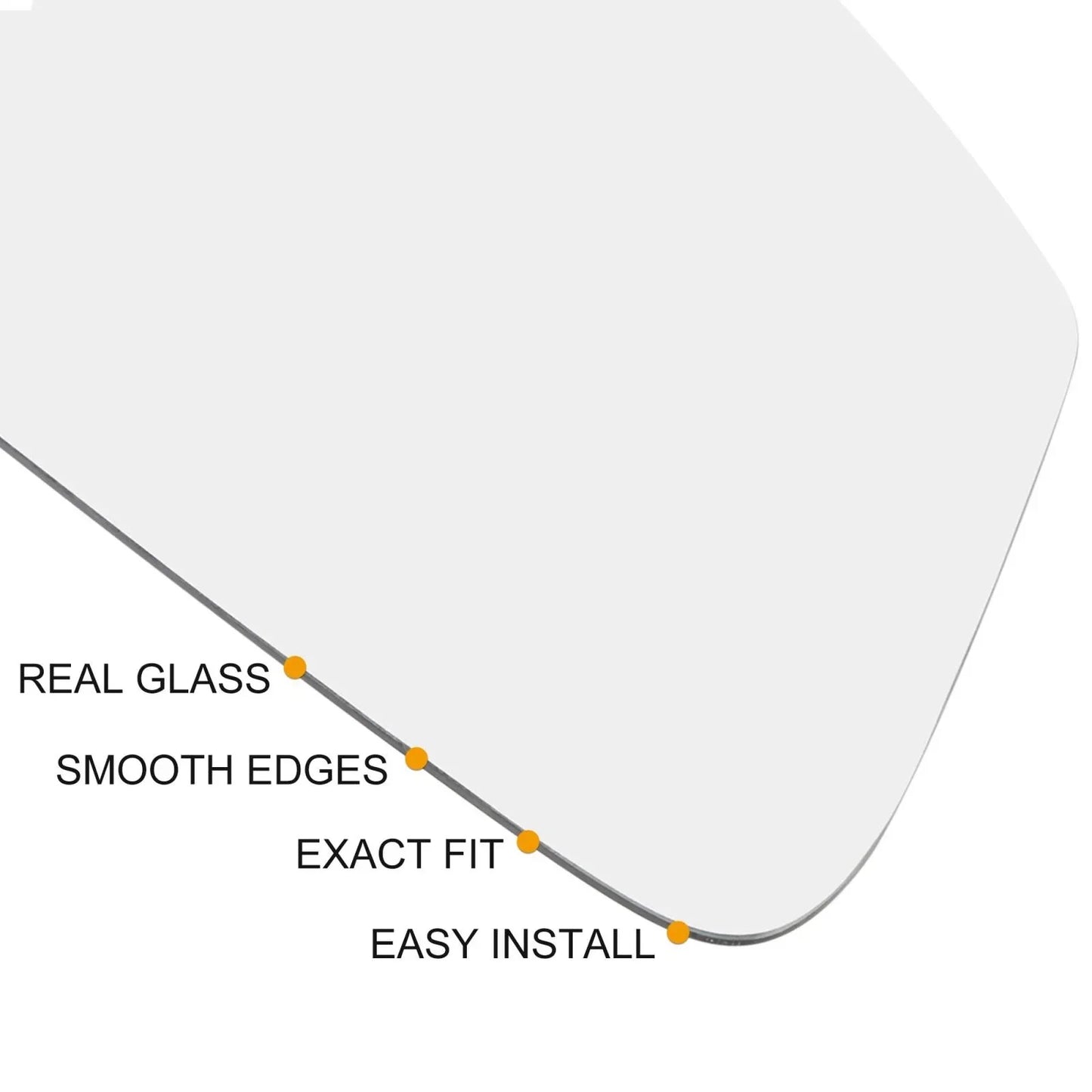 Heated Passenger Side RH Mirror Glass w/ Backing for Hyundai Elantra (2015-2018)
