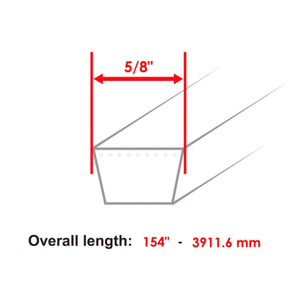 Deck Belt Replacement for Husqvarna LSZ4622 LSZ5422 LSZ5424 (54in)