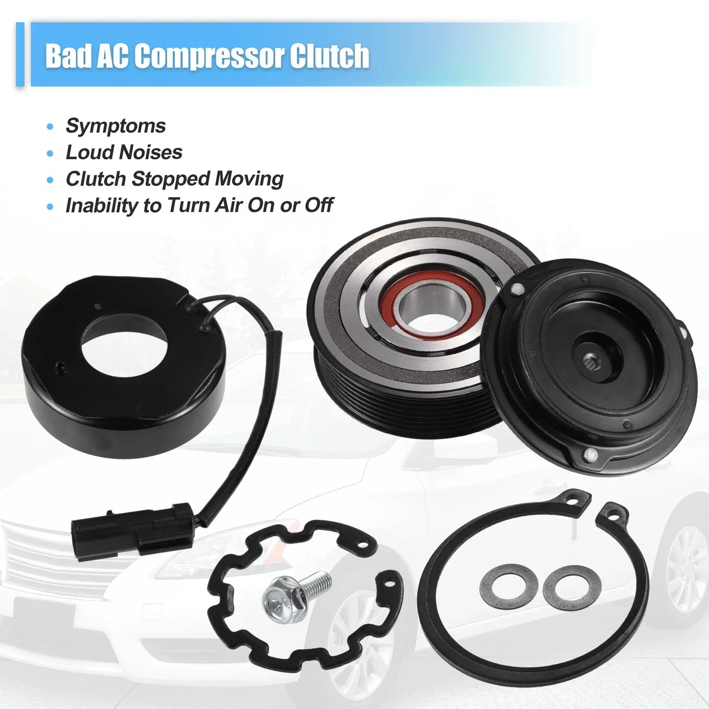 AC Compressor Clutch Kit for Dodge Durango 2004-2008 5.7L 8-Cylinder (2004-2008)