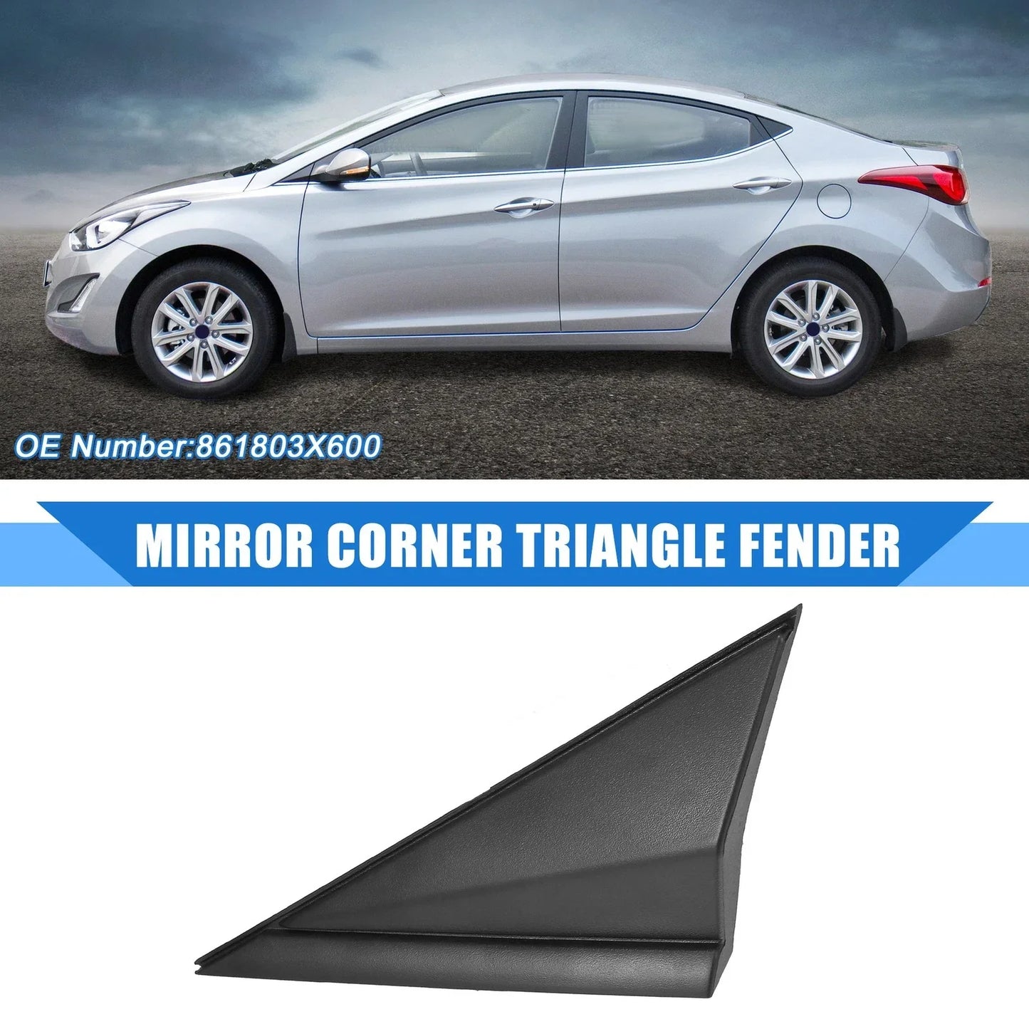 Left Mirror Corner Triangle Fender Cover for Hyundai Elantra (2014-2016)