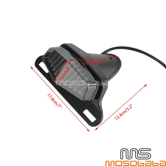 1X LED Brake Tail Light w/License Plate Mount for Harley Bobber Custom