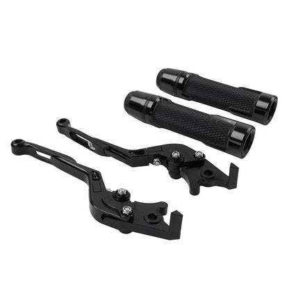 Black Extendable Brake Clutch Levers & Grips for BMW F900 F900R (2020-2023)