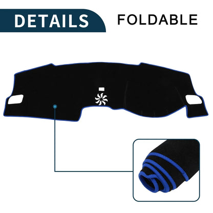 Dashboard Dash Cover Mat for Honda Civic FL5 2022-2024 Sun Protector Black Blue