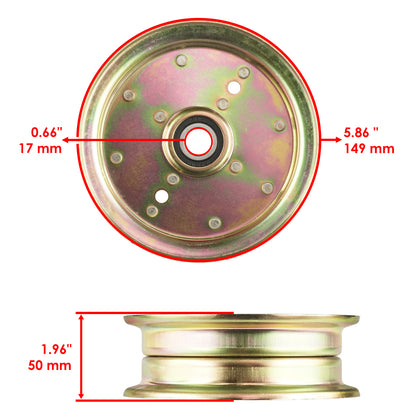Deck Idler Pulley Set Replacement for Dixon Ram 48 50 61 and Ram 50 Ultra 52 (2005–2015)