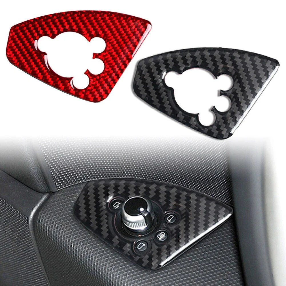 Carbon Fiber Door Lock Button Cover Trim for Audi TT TTRS (2008-2014)