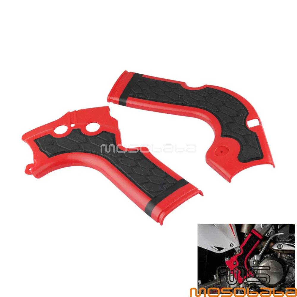 X-Grip Frame Guards Protectors for Honda CRF250R CRF450R (2013-2016) Red Pair