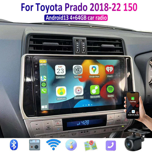 10" Apple Carplay Android Auto Stereo for Toyota Prado (2018-2022)