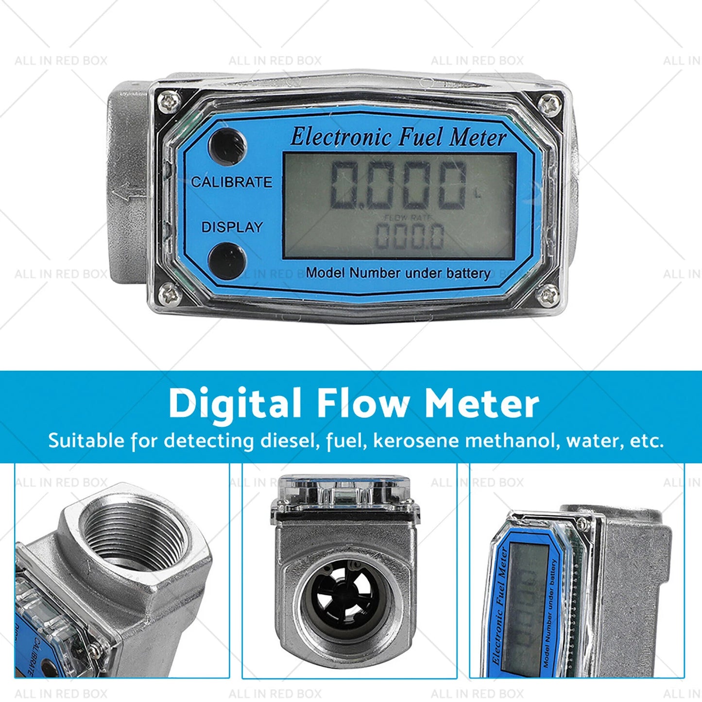 1" Turbine Digital Diesel Water Fuel Flow Meter