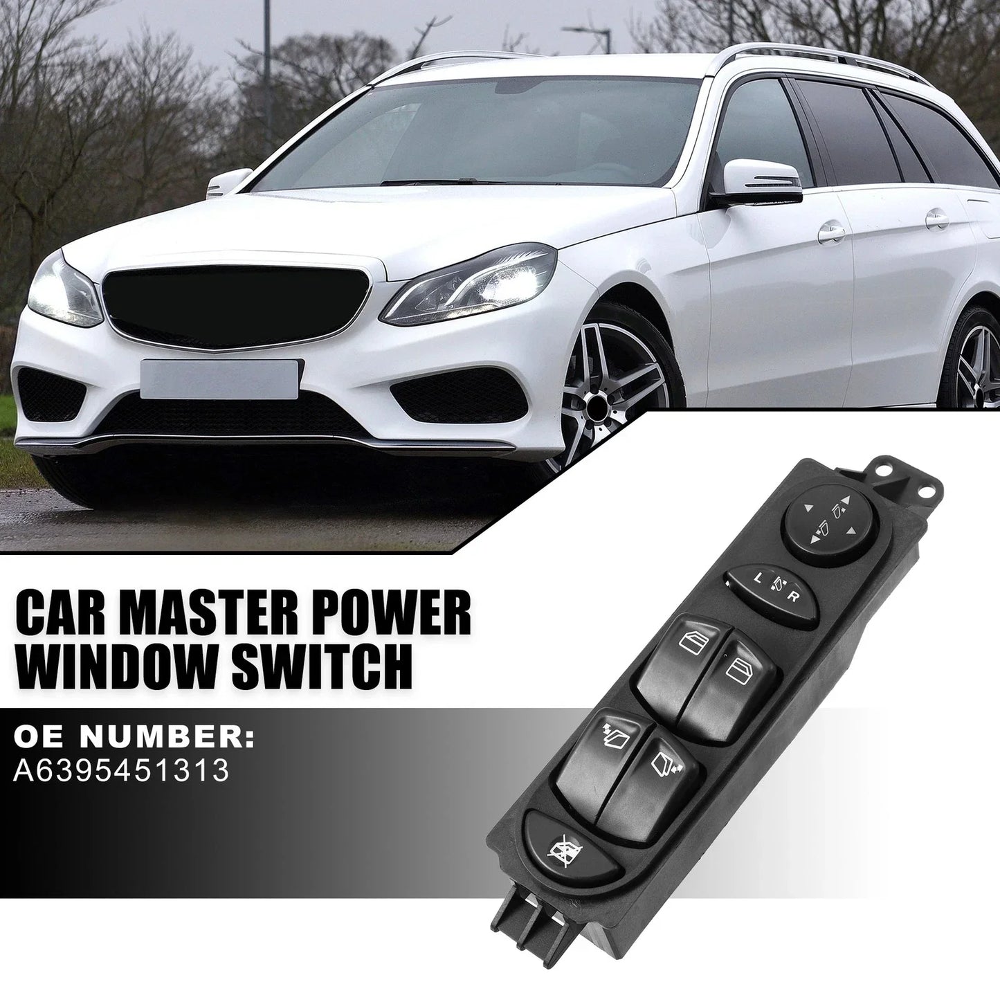 Car Power Window Switch Driver Side for Mercedes Viano Vito (2003-2010)