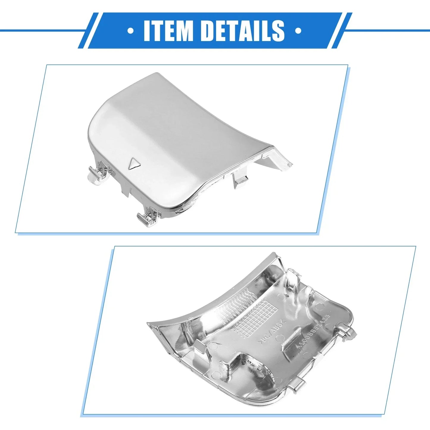 Car Tow Hook Eye Hole Cover for Mercedes-Benz GLS 450 (2016-2023) Silver Tone