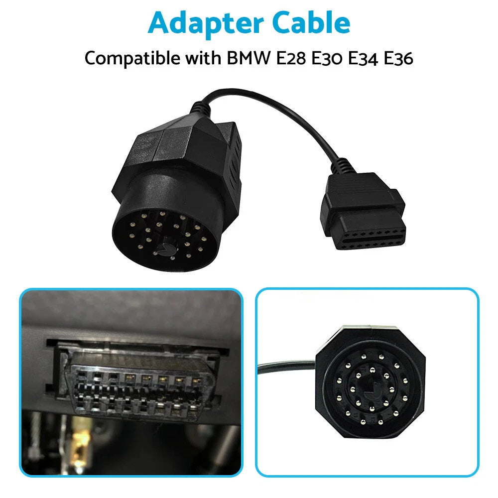 20 Pin to 16 Pin OBD2 Adapter Cable for BMW E36 E38 E39 E46 (1992-2006)