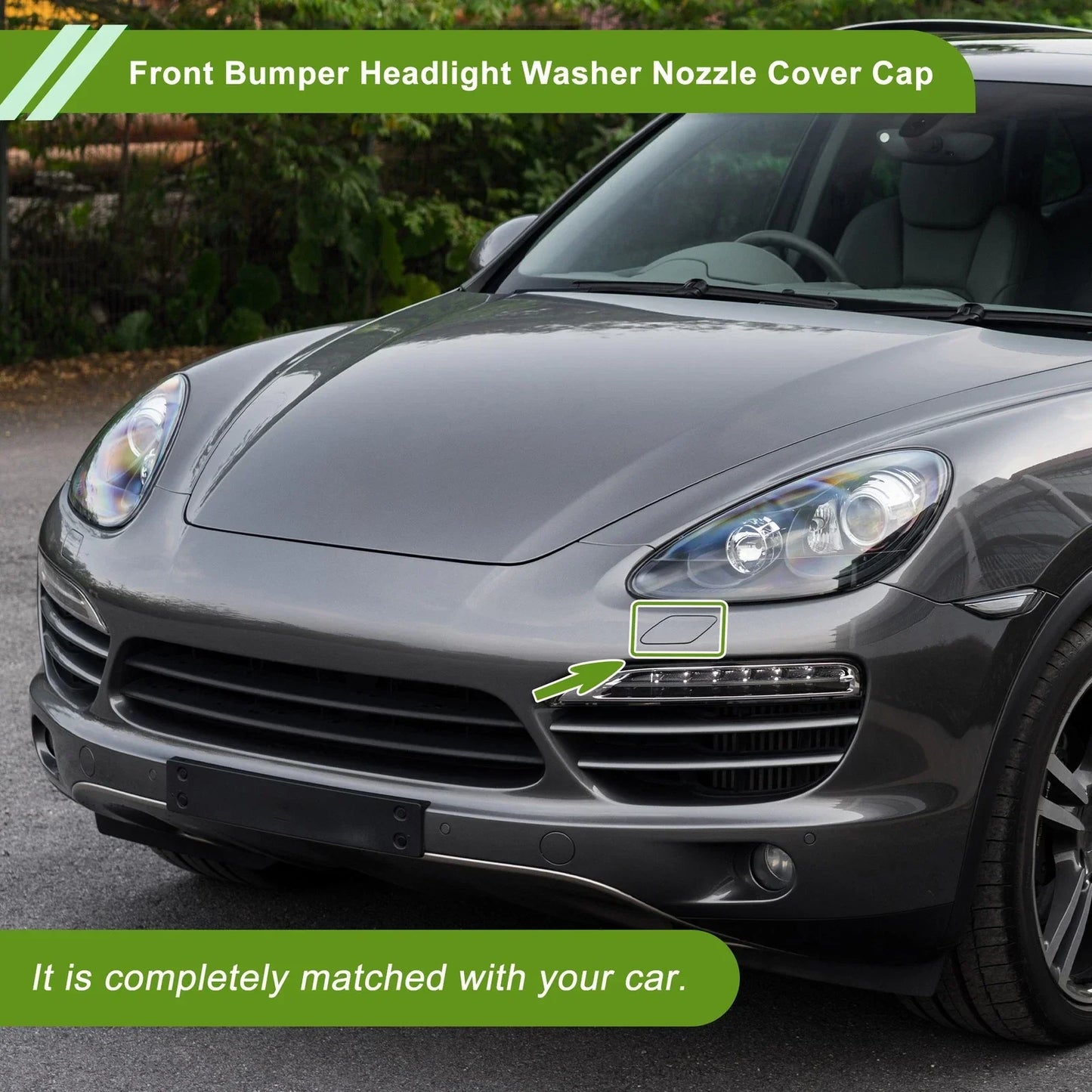 Washer Nozzle Cover Cap for Porsche Cayenne 92A (2011-2018) Unpainted