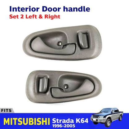 Interior Door Handle Pair LR Fits Mitsubishi L200 Strada K64 Pickup 1996-05 EBDE
