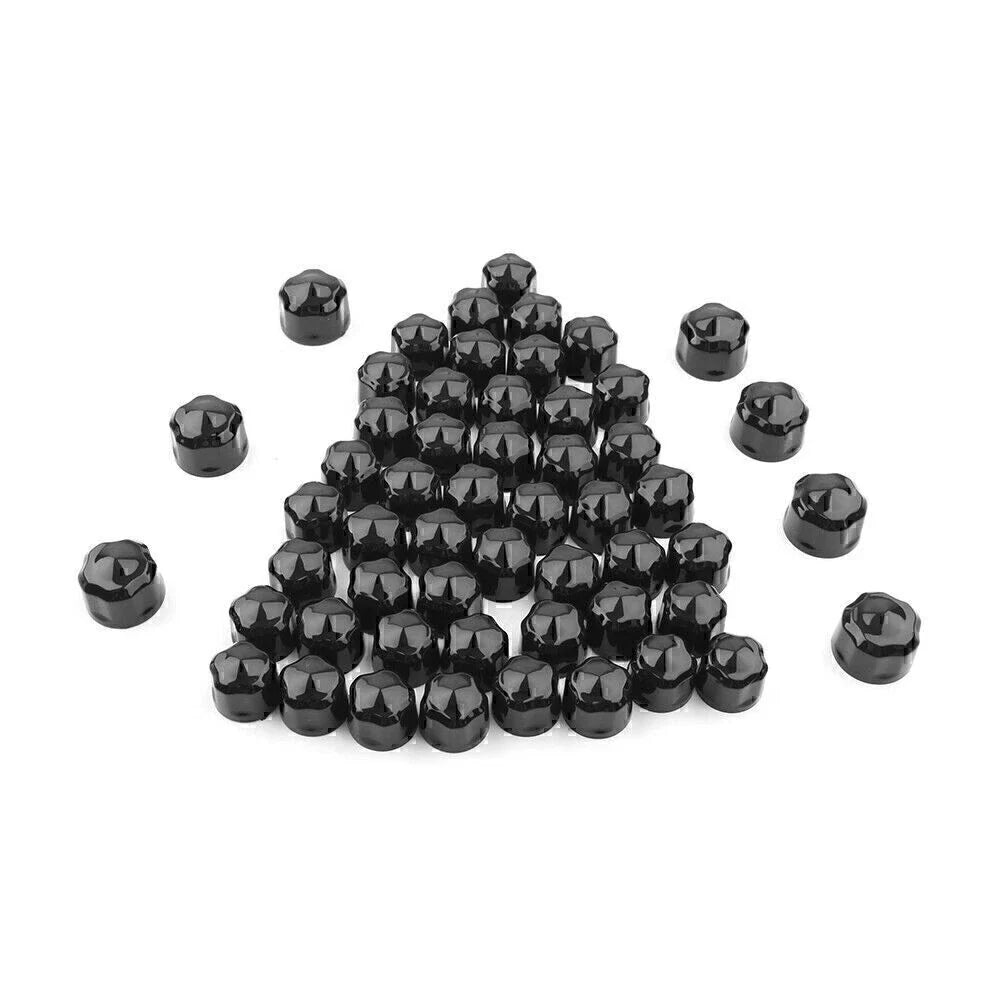Black Engine Bolt Cap Set for Harley Road King Electra Glide (1999-2016)