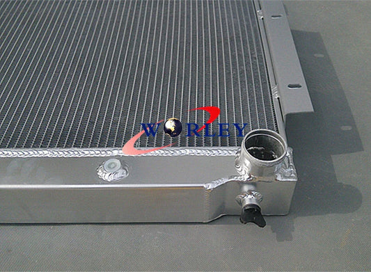 3 Row Aluminum Radiator + Fans for Jeep CJ5 CJ6 CJ7 (1972-1986)