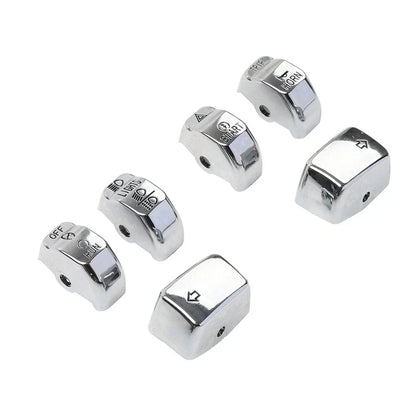 6 x Handlebar Control Switch Caps Chrome for Harley Breakout (2013-2015)