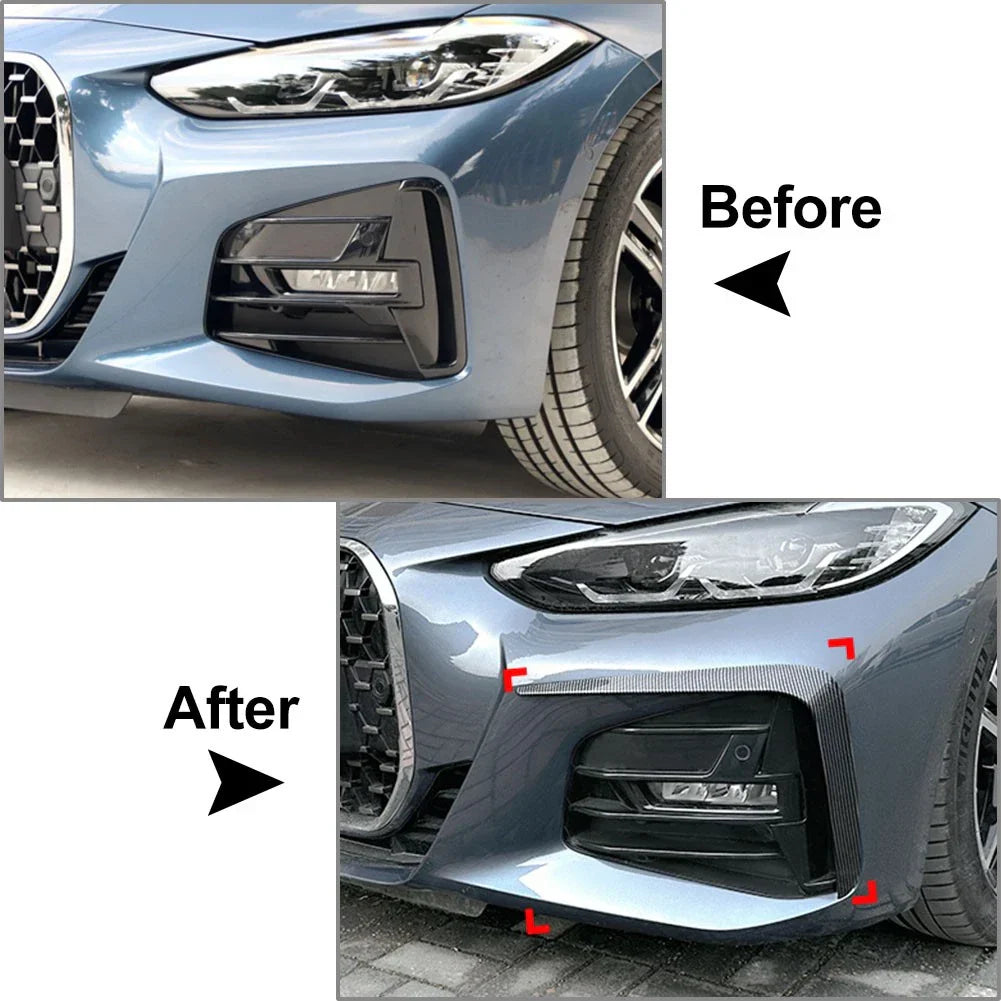 Carbon Front Bumper Lip Spoiler for BMW 4 Series G22 G23 M Sport (2020-23)