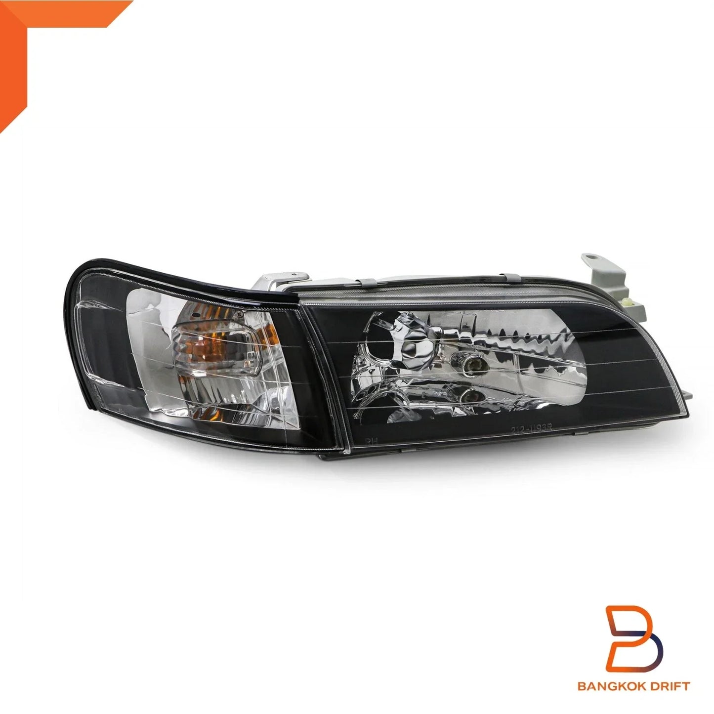 Crystal Black Headlight Lamp Set for Toyota Corolla (1992-1997)