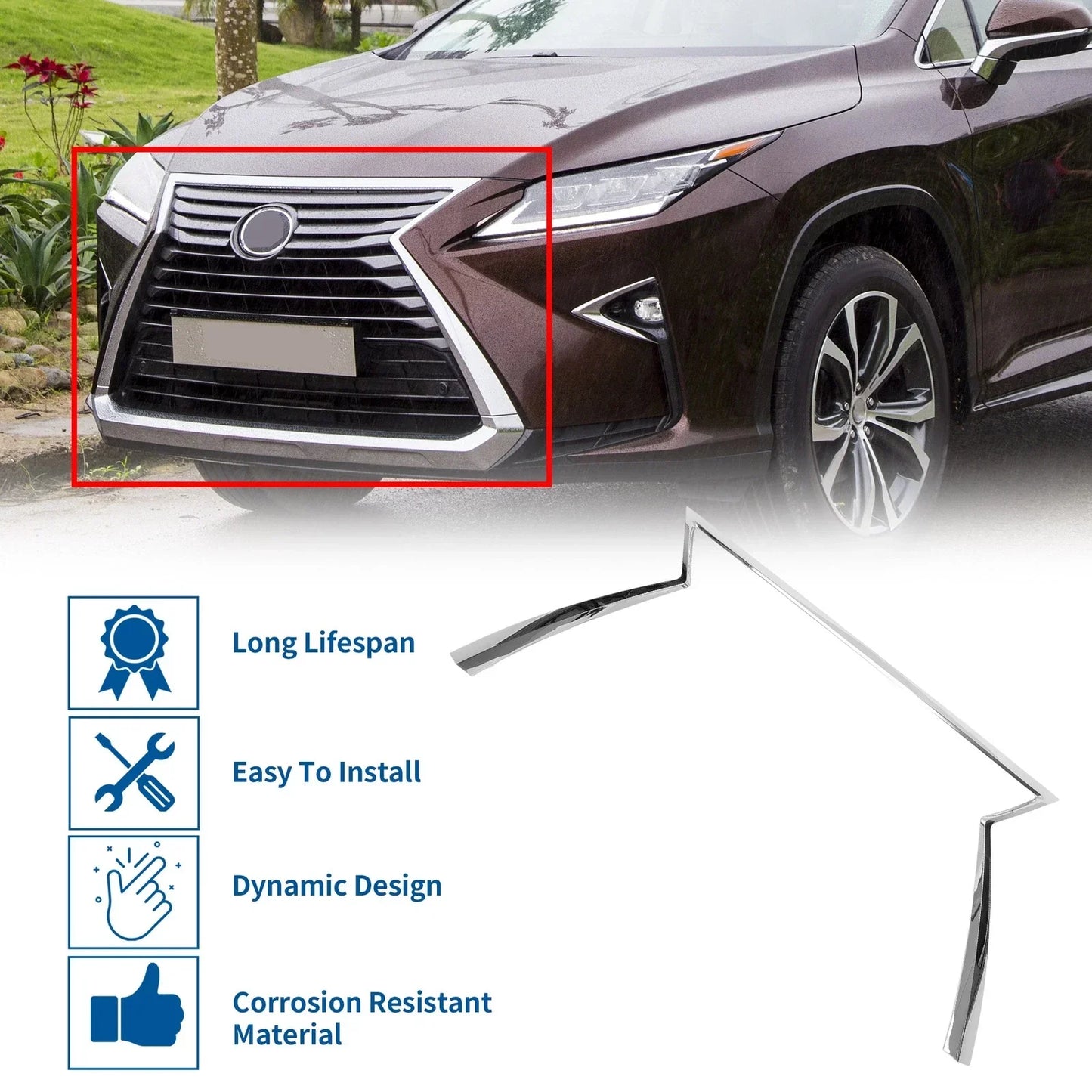 Grille Trim for Lexus RX 350L (2018-2023)