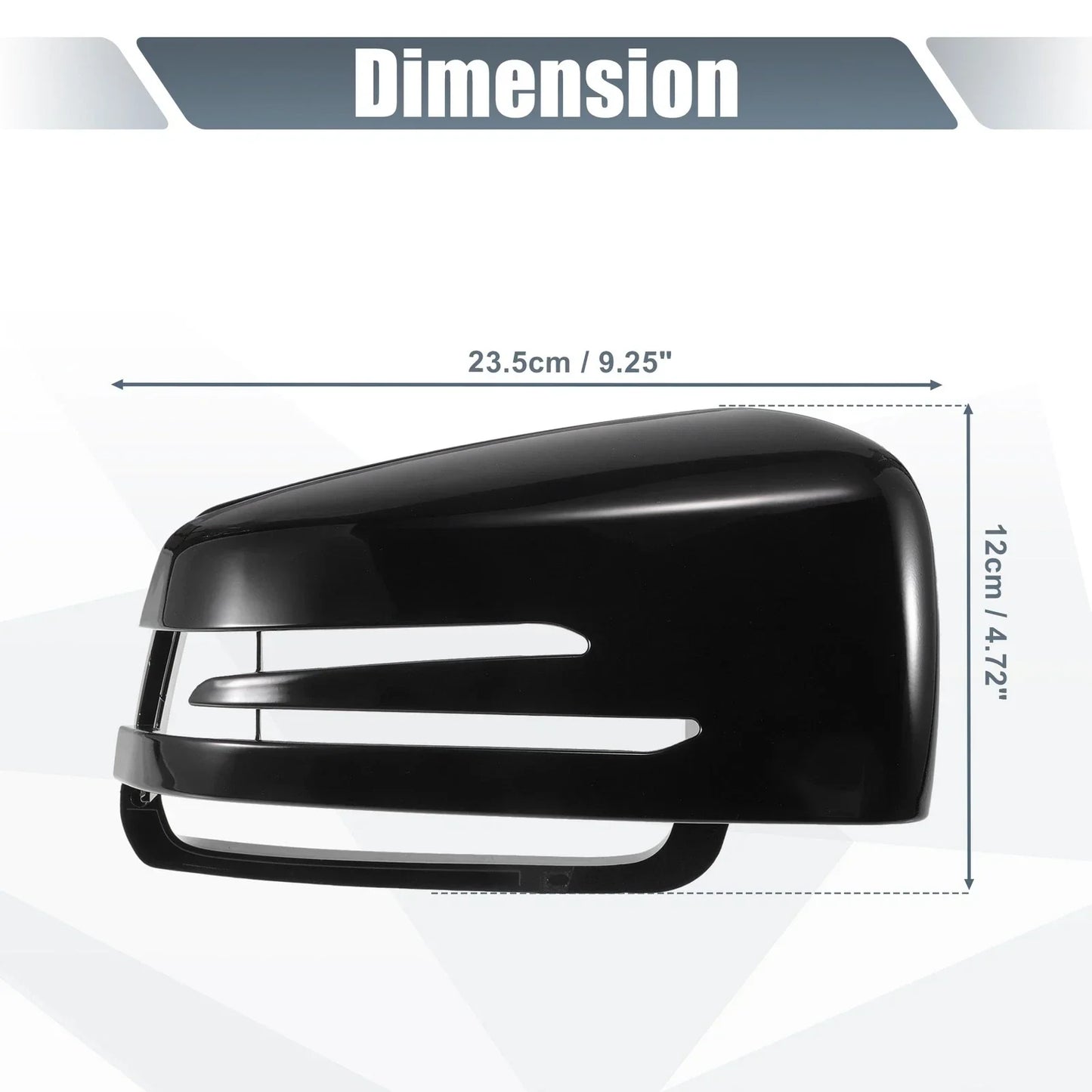 Right Mirror Cover Cap Gloss Black for Mercedes Benz A Class B Class C Class (2013-2023)