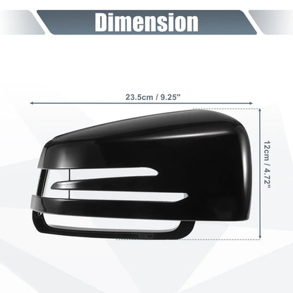 Right Mirror Cover Cap Gloss Black for Mercedes Benz A Class B Class C Class (2013-2023)