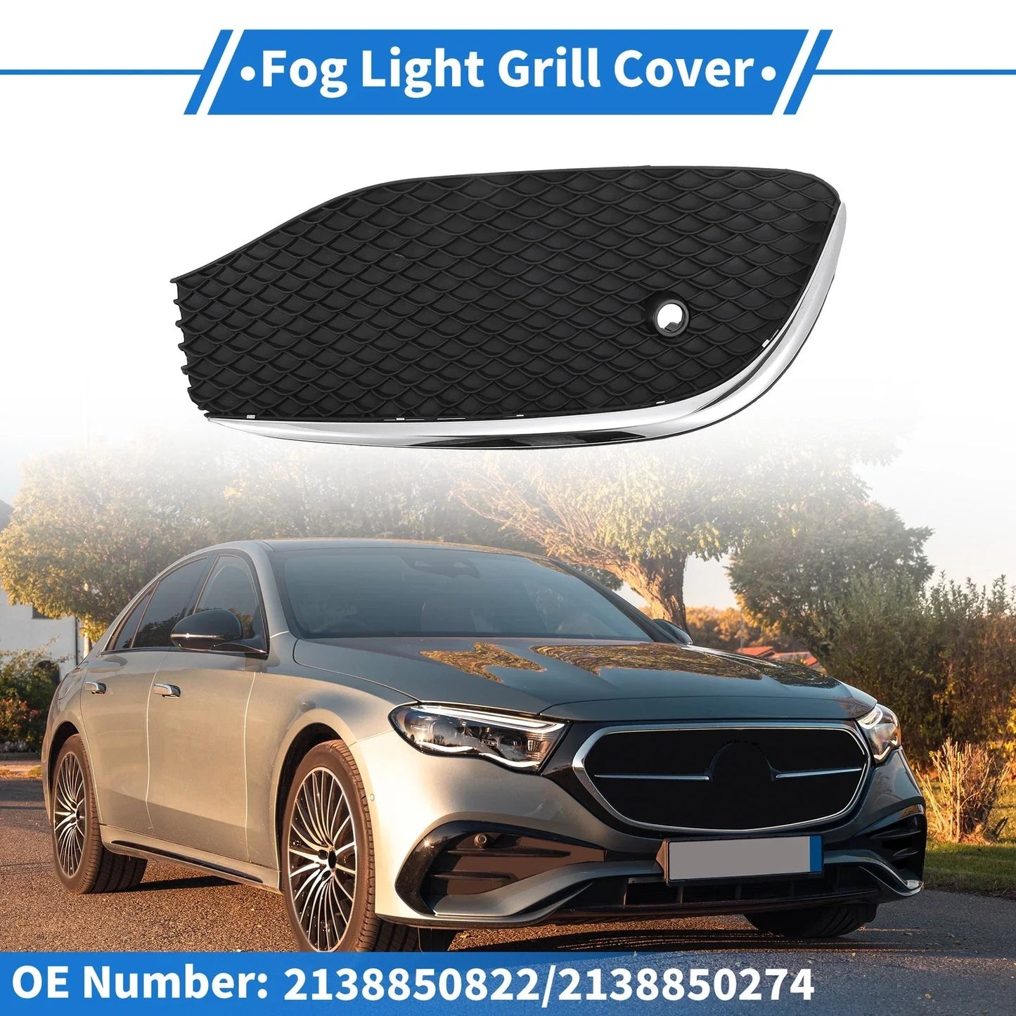 Front Right Fog Light Grill for Mercedes-Benz E-Class (2017-2023)