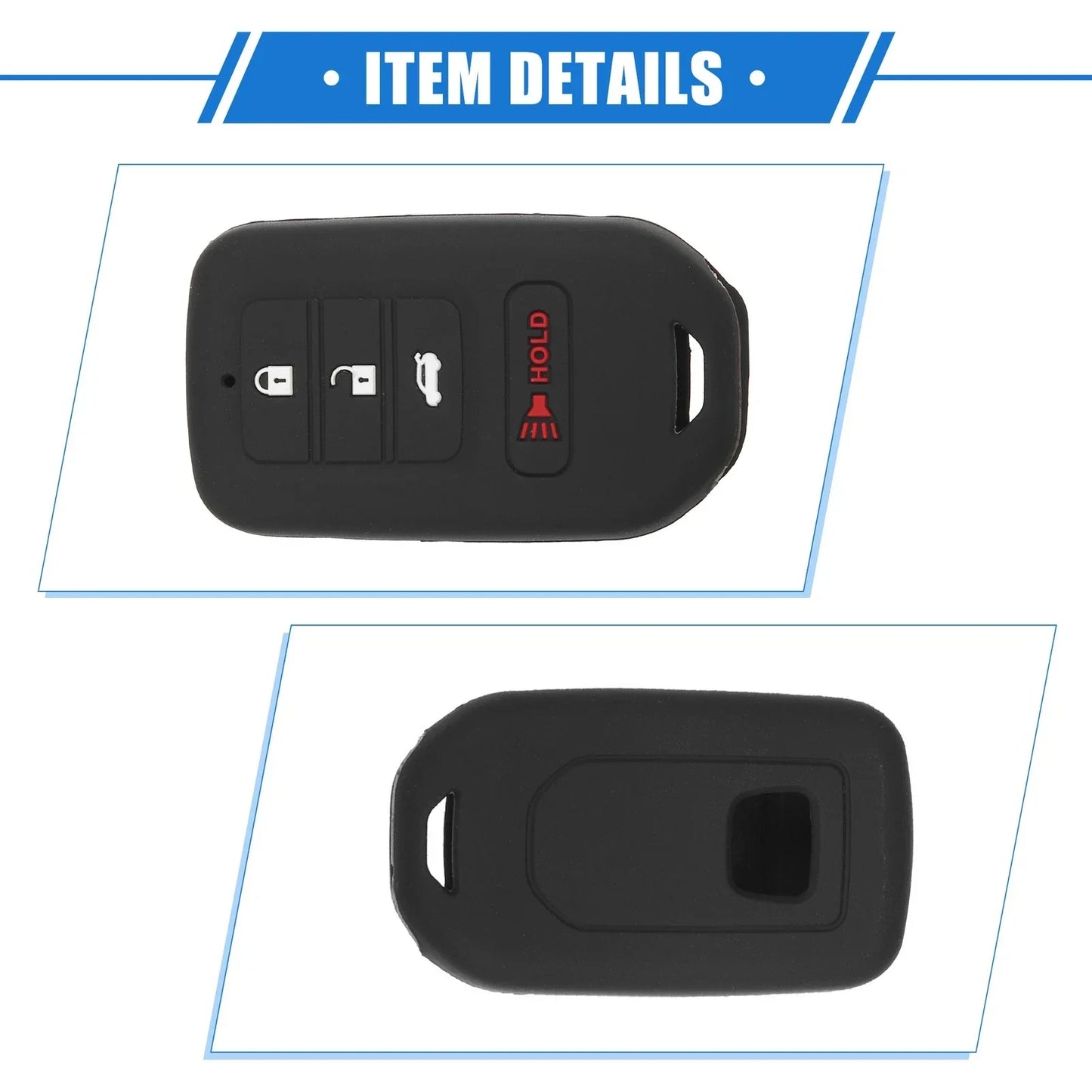 2 x Smart Remote Key Shell for Honda Accord (2019-2021) Black