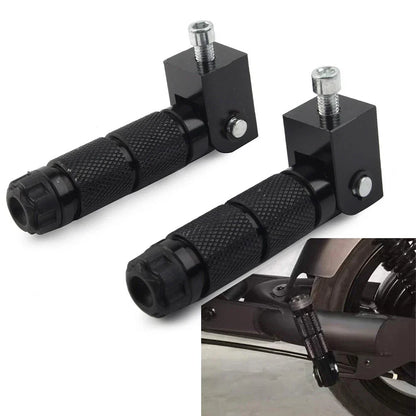 8mm Folding Footpegs for Electric Motor Bicycle ATV Black