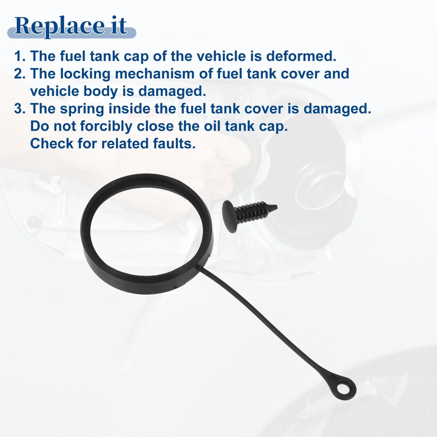 Fuel Tank Cap Tether Rope 2 x for Mercedes-Benz E320 (2003-2009)